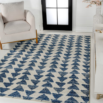 Aisha Moroccan Triangle Geometric  Area Rug